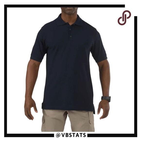 5.11 Tactical Mens Short Sleeve Utility Polo Shirt Dark Navy Size Small NWT - Picture 1 of 10